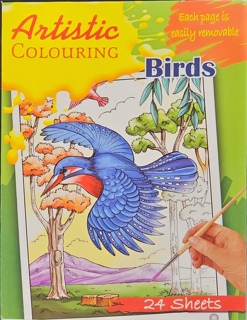 Birds Theme Artistic Colouring Book